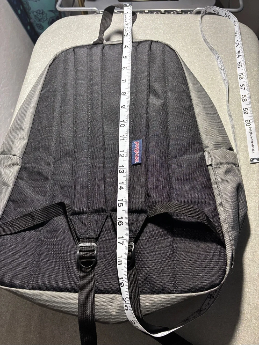 NWT Jansport Gray Classic Backpack with Front Zip Pocket